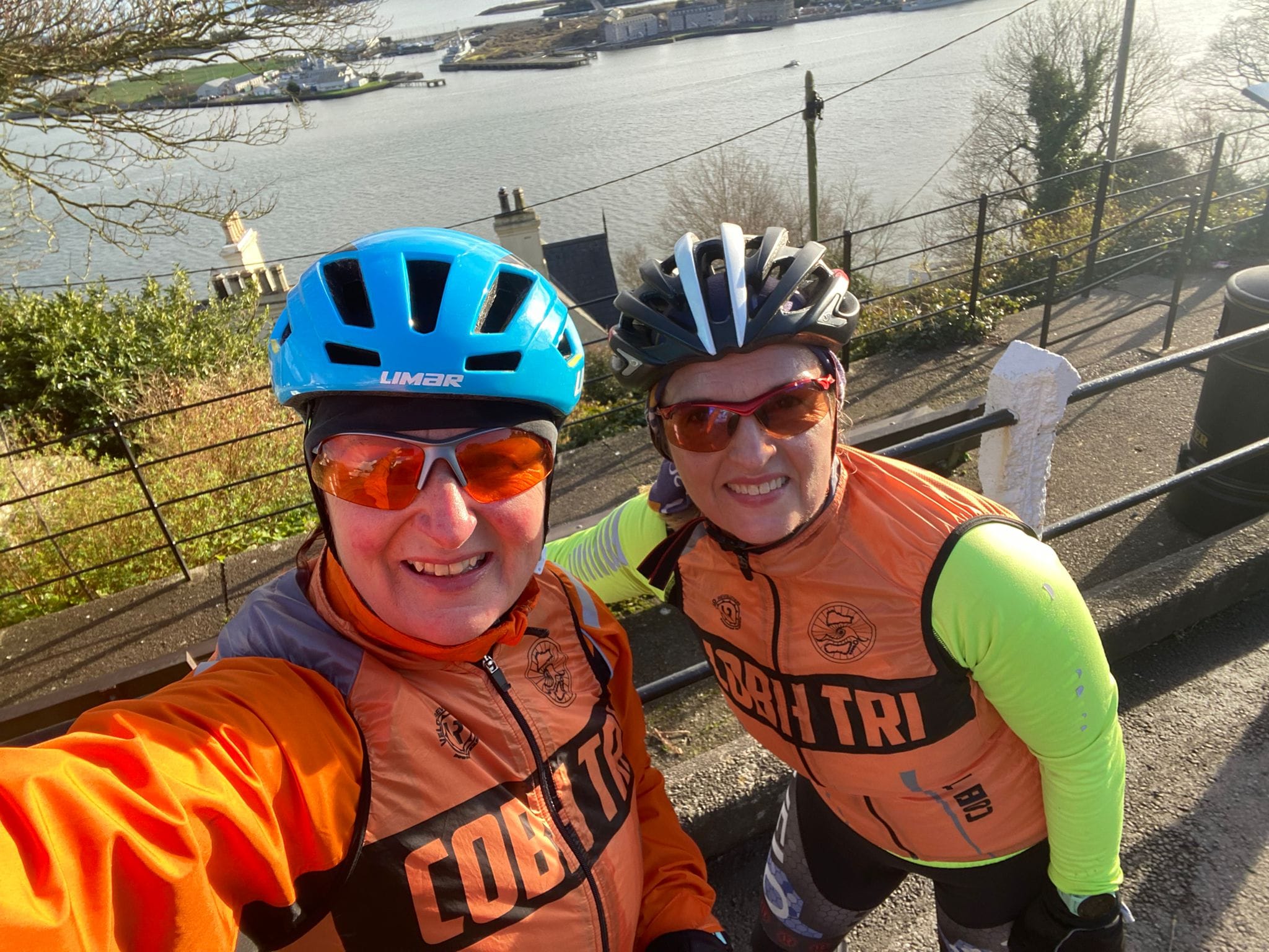 smiling cyclists